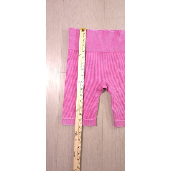 Better Be Ribbed Biker Shorts Pink Seamless S/M Women's - Picture 3 of 8